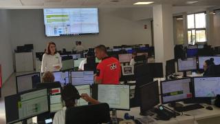 Sala de coordinación del 112 en Málaga.