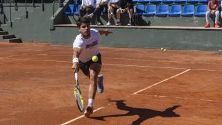 Carlos Alcaraz, entrenando en el Club de Tenis Real Murcia 1919