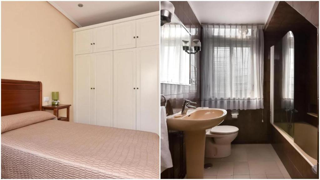 Habitación y aseo de la vivienda en venta en Ciudad Jardín, A Coruña