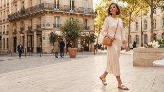 Imagen de una modelo con las sandalias.
