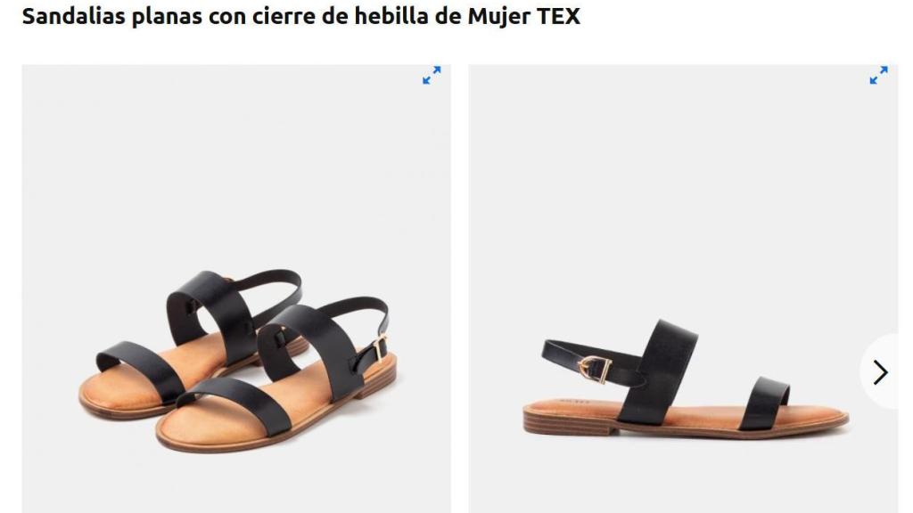 Sandalias planas con cierre de hebilla.