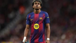 Lamine Yamal, durante el partido contra el Atlético de Madrid.