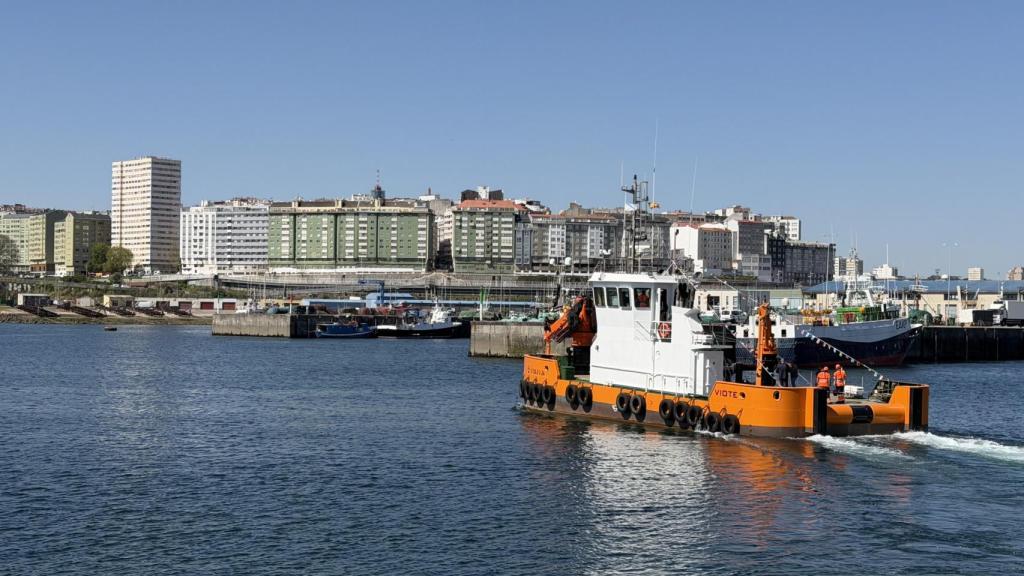 La embarcación Viote en A Coruña.