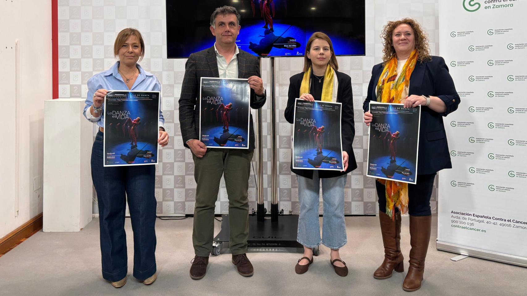 Imagen de la presentación de la IV Gala de la la danza a beneficio de la AECC en la Diputación de Zamora.