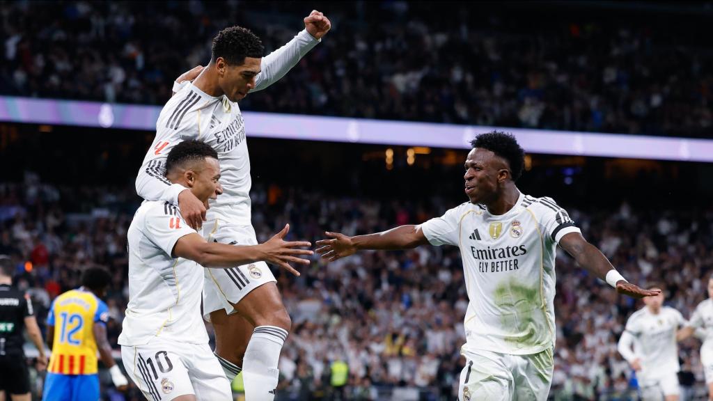 Mbappé, Bellingham y Vinicius, en el Real Madrid
