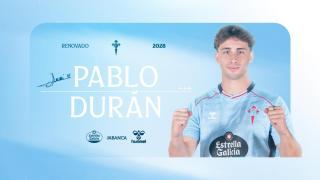 Pablo Durán renueva con el Celta: dos años más del 'Búfalo de Tomiño'