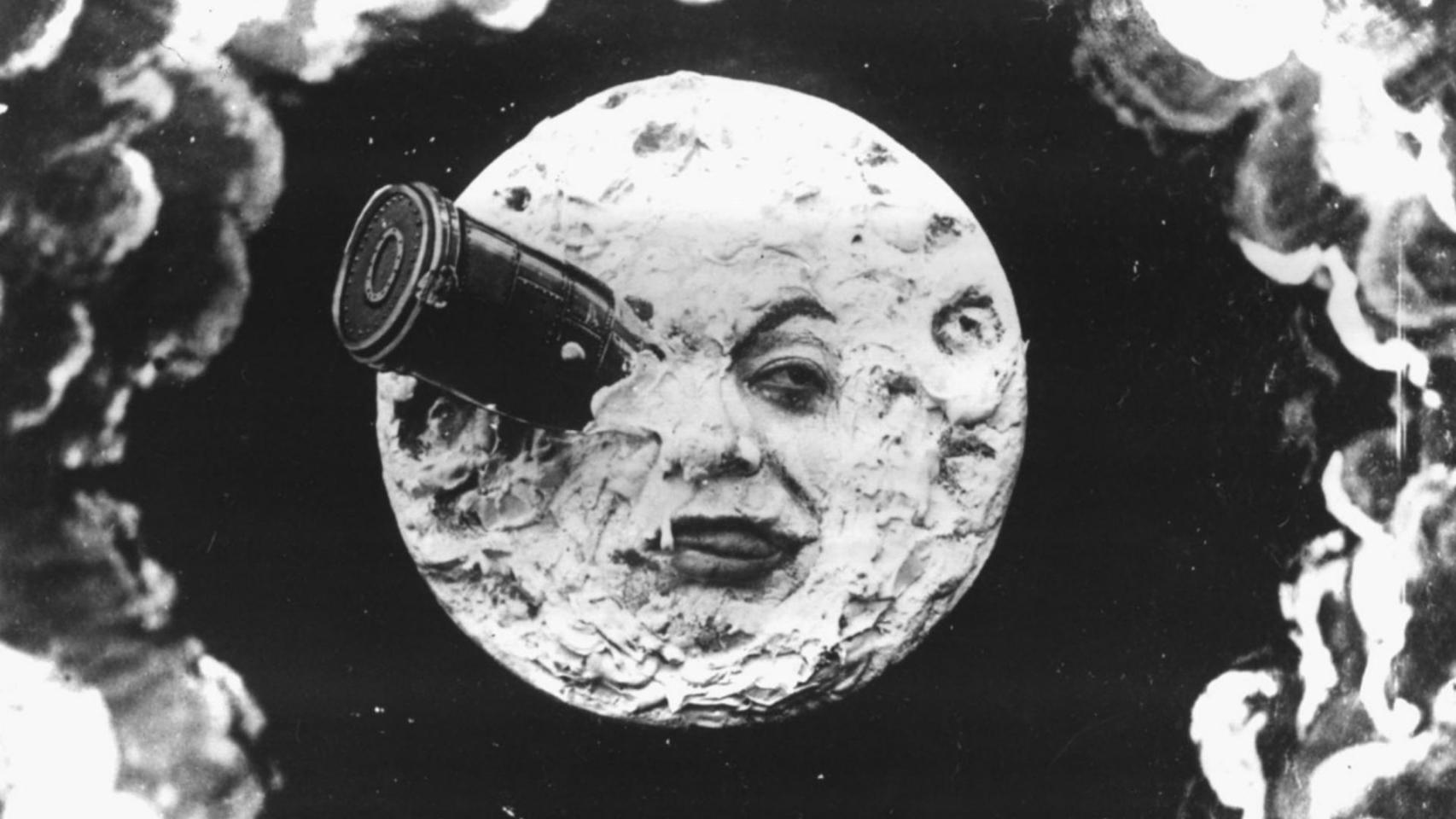 Icónico fotograma de la película 'Viaje a la luna' (1902), película dirigida por Georges Méliès.