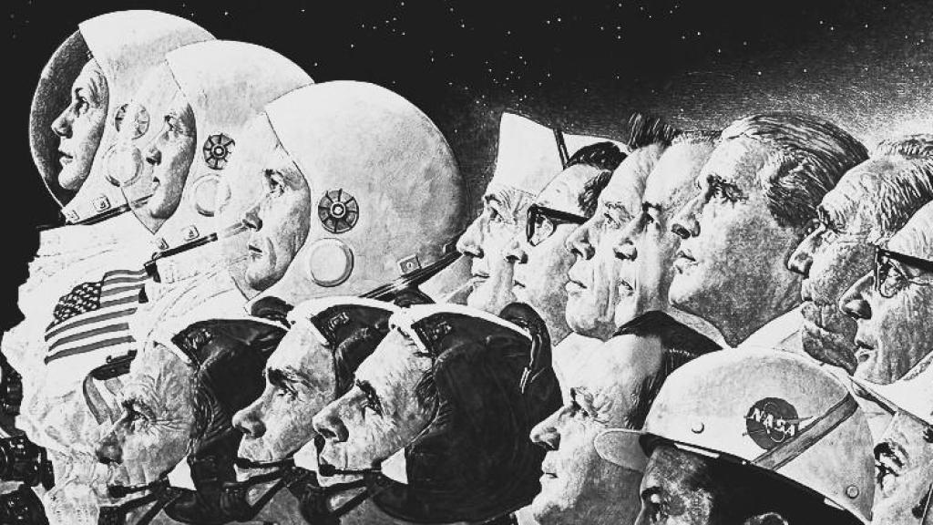 'El equipo del Apollo 11', de Norman Rockwell (1969).