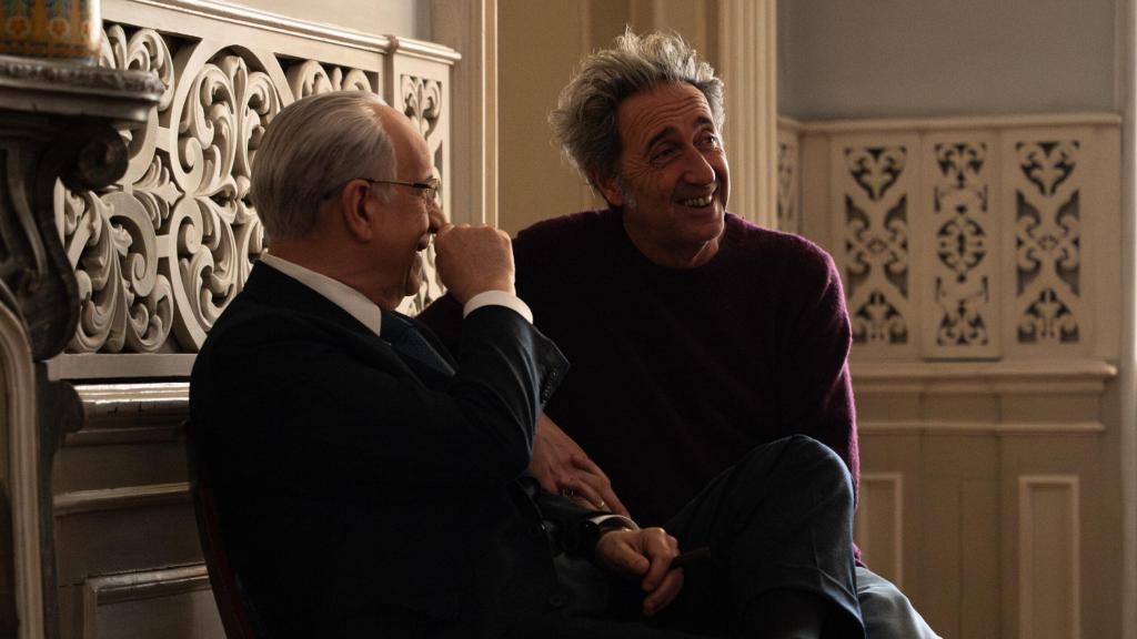 Los fantásticos Toni Servillo y Sorrentino en el rodaje de 'La Grazia'.