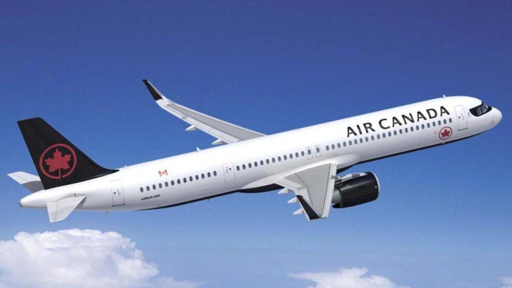 Uno de los aviones de Air Canada.