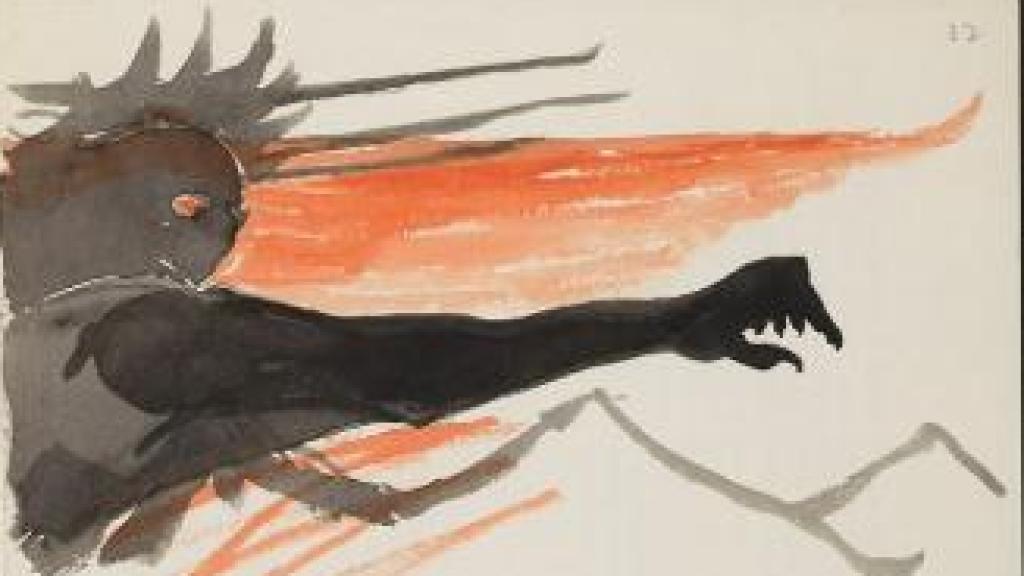 Sauron, ilustrado por el propio Tolkien.