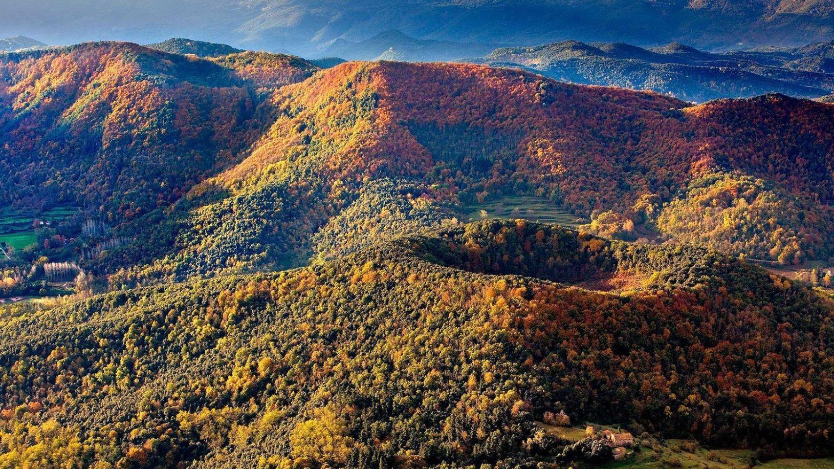 El volcán de Santa Margarida, Santa Pau.