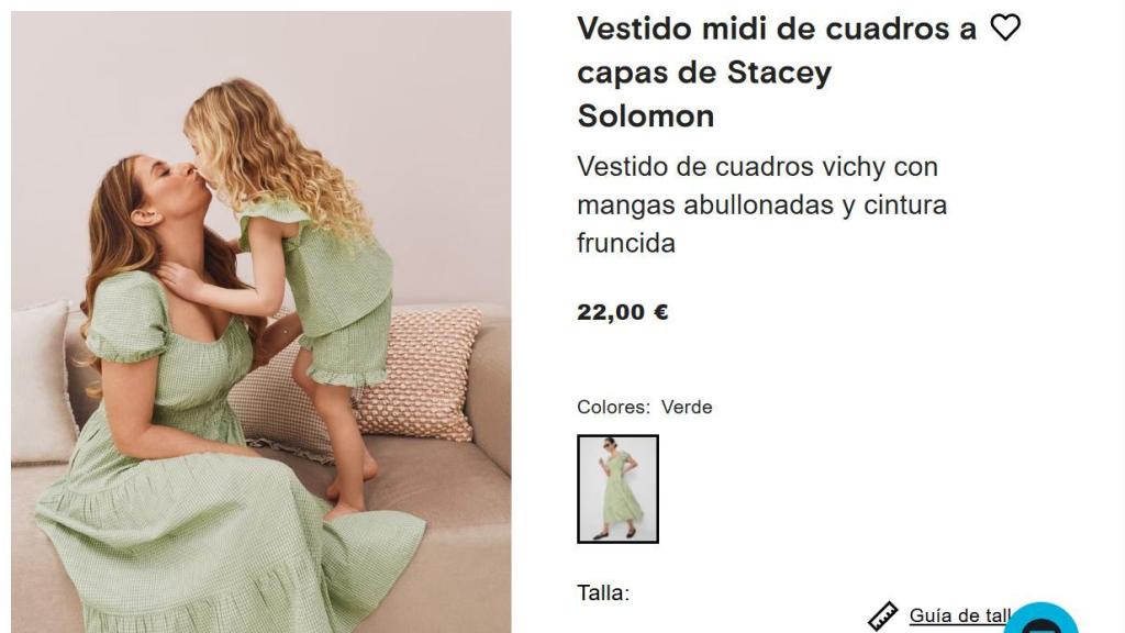 Vestido midi de cuadros. Ref# 991169322414