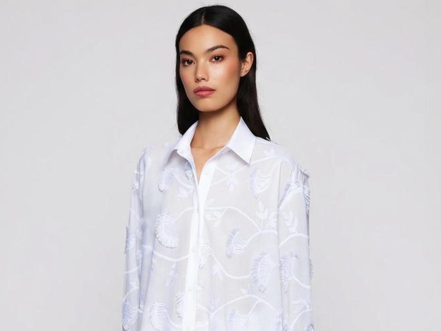 La camisa de Mirto Estampado Floral Fil Coupé que sorteamos en la Comunidad de Magas.