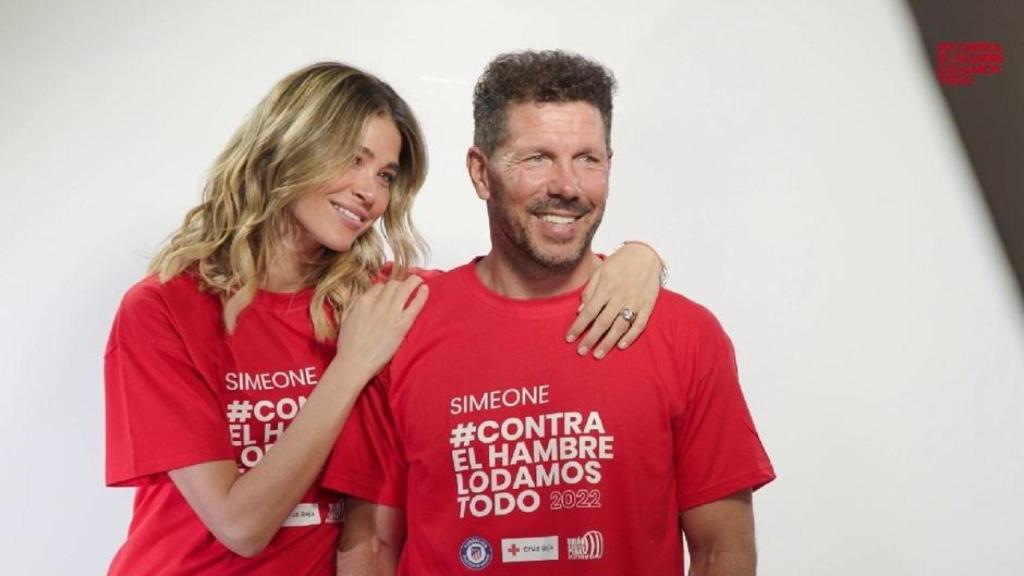Carla Pereyra y Diego Simeone, en una campaña publicitaria