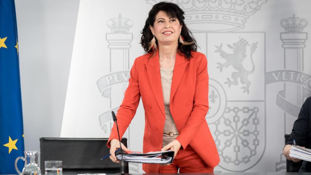 La ministra de Igualdad, Ana Redondo, este martes en la rueda de prensa posterior al Consejo de Ministros.