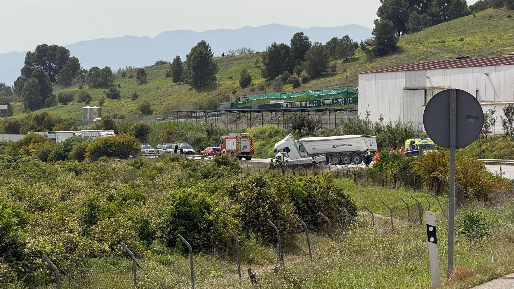 Trágico accidente en Pizarra, en la A-357.