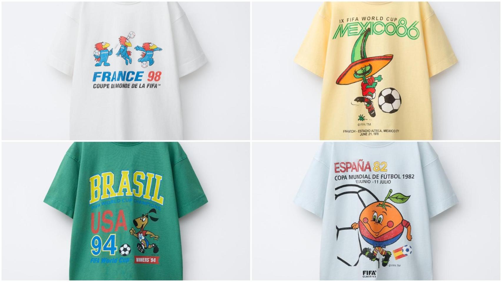 Zara sorprende con una colección retro de camisetas de los Mundiales de Fútbol