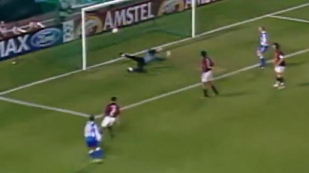 Momento del partido contra el Milan