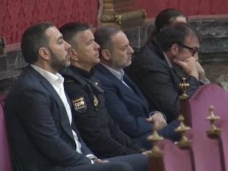 El exministro José Luis Ábalos, su exasesor Koldo García y el empresario Víctor de Aldama este martes en el Supremo.