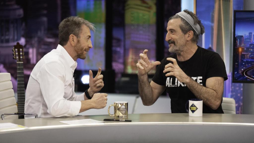 Luis Zahera con Pablo Motos.