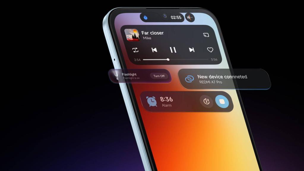 HyperIsland de HyperOS 3 en el Redmi A7 Pro