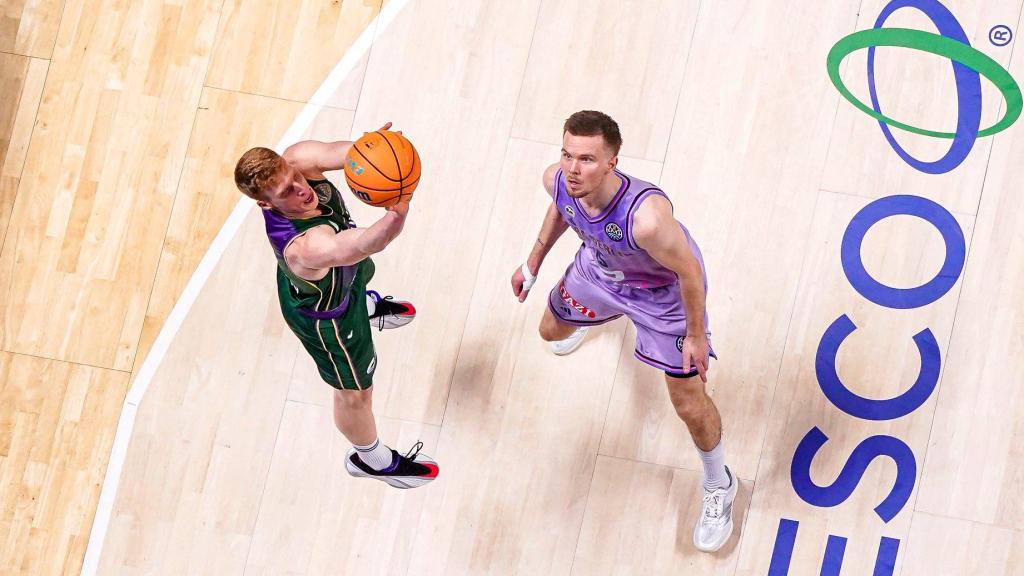 Alberto Díaz durante el Unicaja vs. Alba Berlín de la BCL