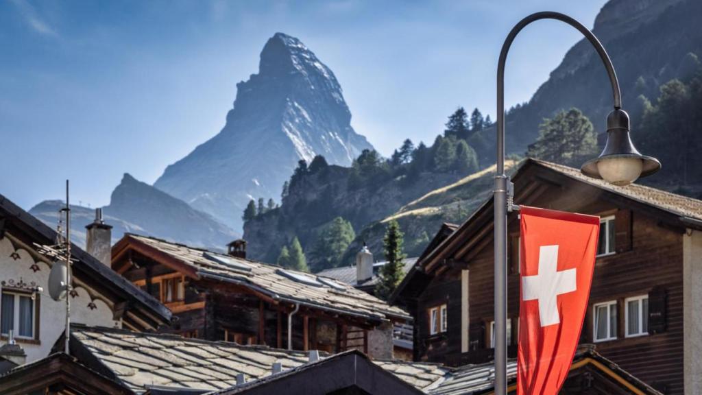 Ciudad de Zermatt en Suiza.