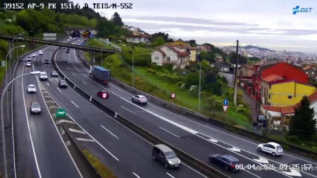 Imagen de la AP-9 a su paso por Vigo