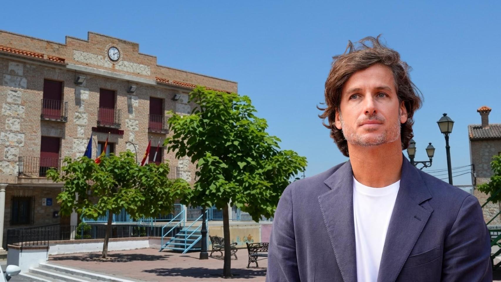 Feliciano López y su pueblo en un montaje.