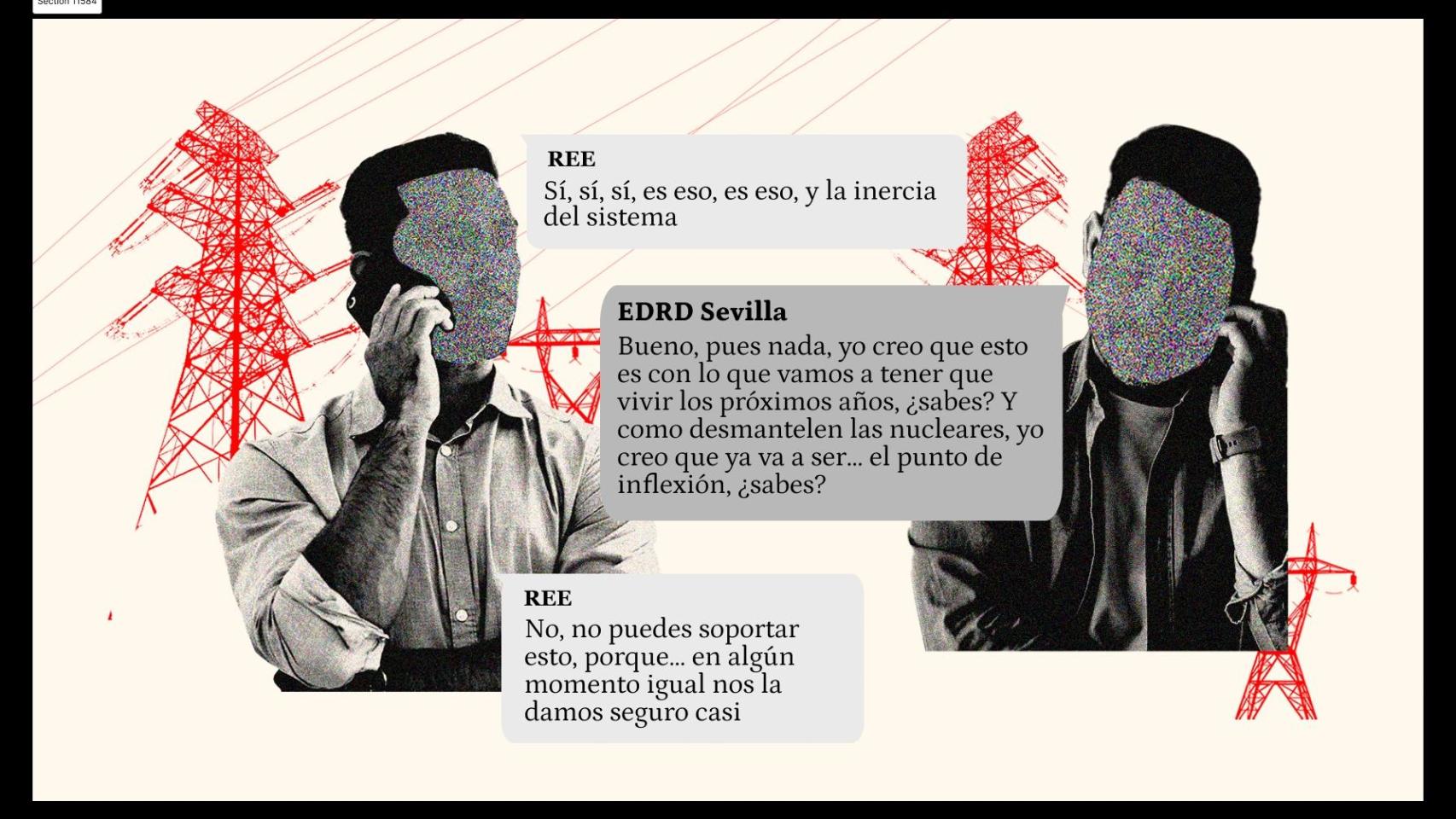Ilustración de los audios del apagón