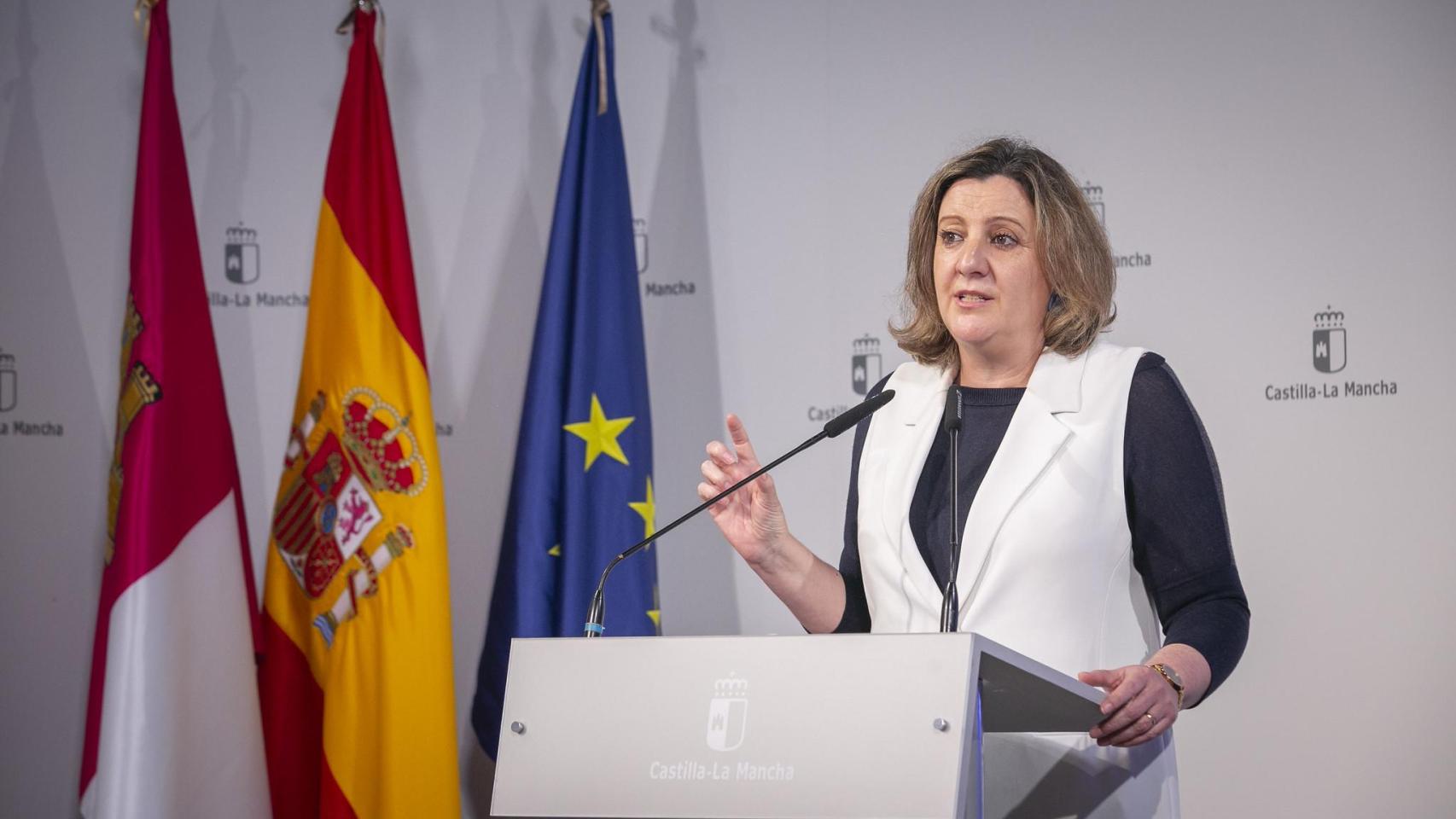 Patricia Franco, consejera de Economía, Empresas y Empleo, este miércoles en rueda de prensa.