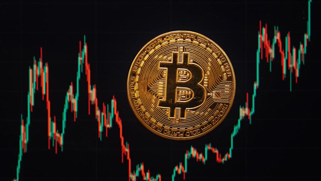 Representación de un bitcoin.