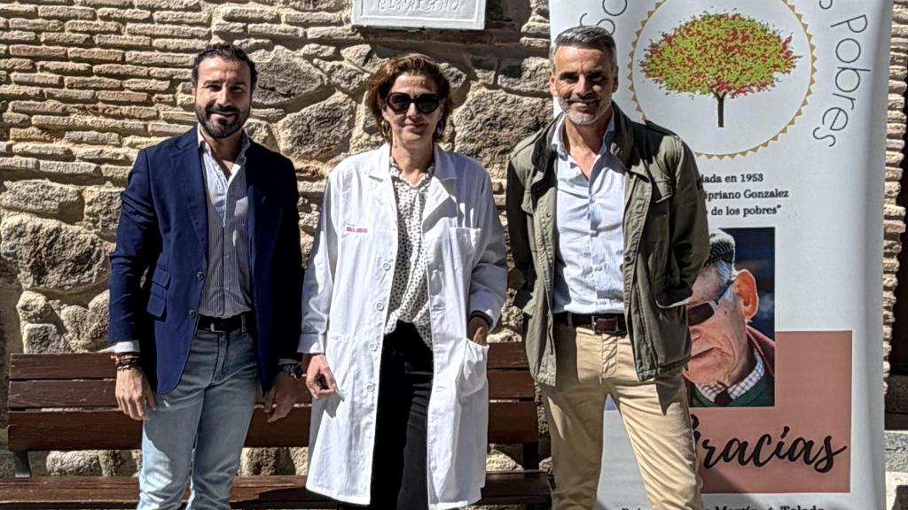 David García Lázaro, Reyes Calvo y Luis Aznal, de izquierda a derecha.