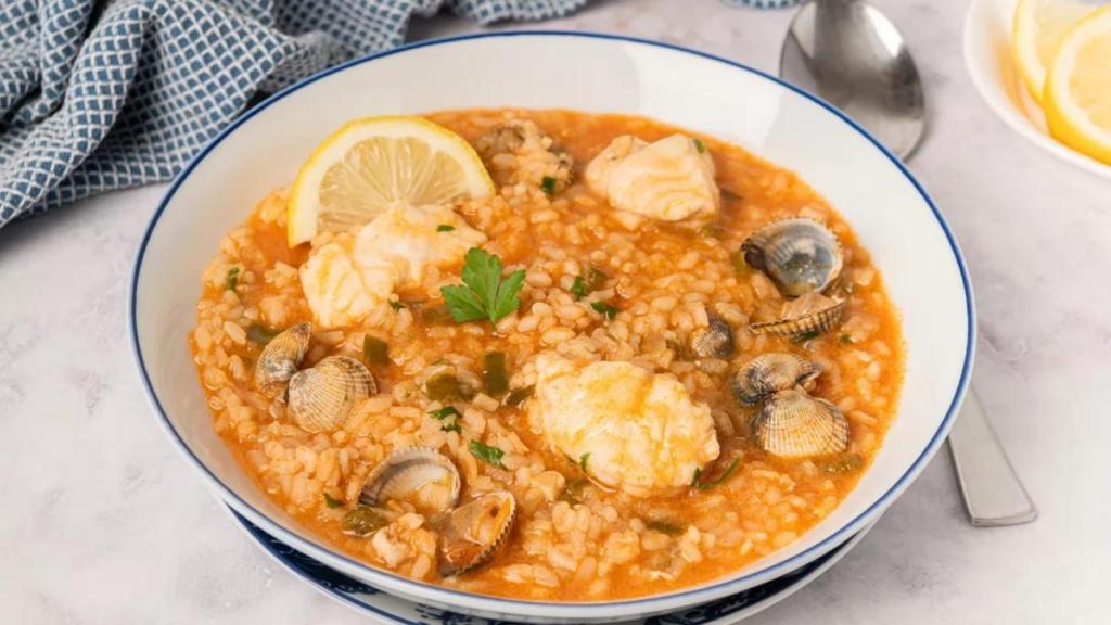 El arroz meloso con pescado que es el favorito de Eva Isanta.