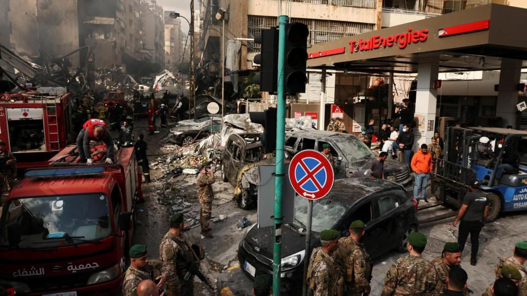 Bombing in Al Mazraa, Beirut.