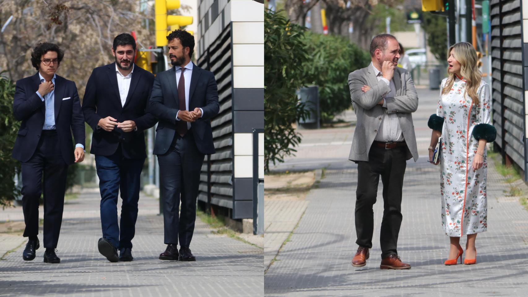 Los equipos de Vox y el PP han comparecido ante la prensa por separado
