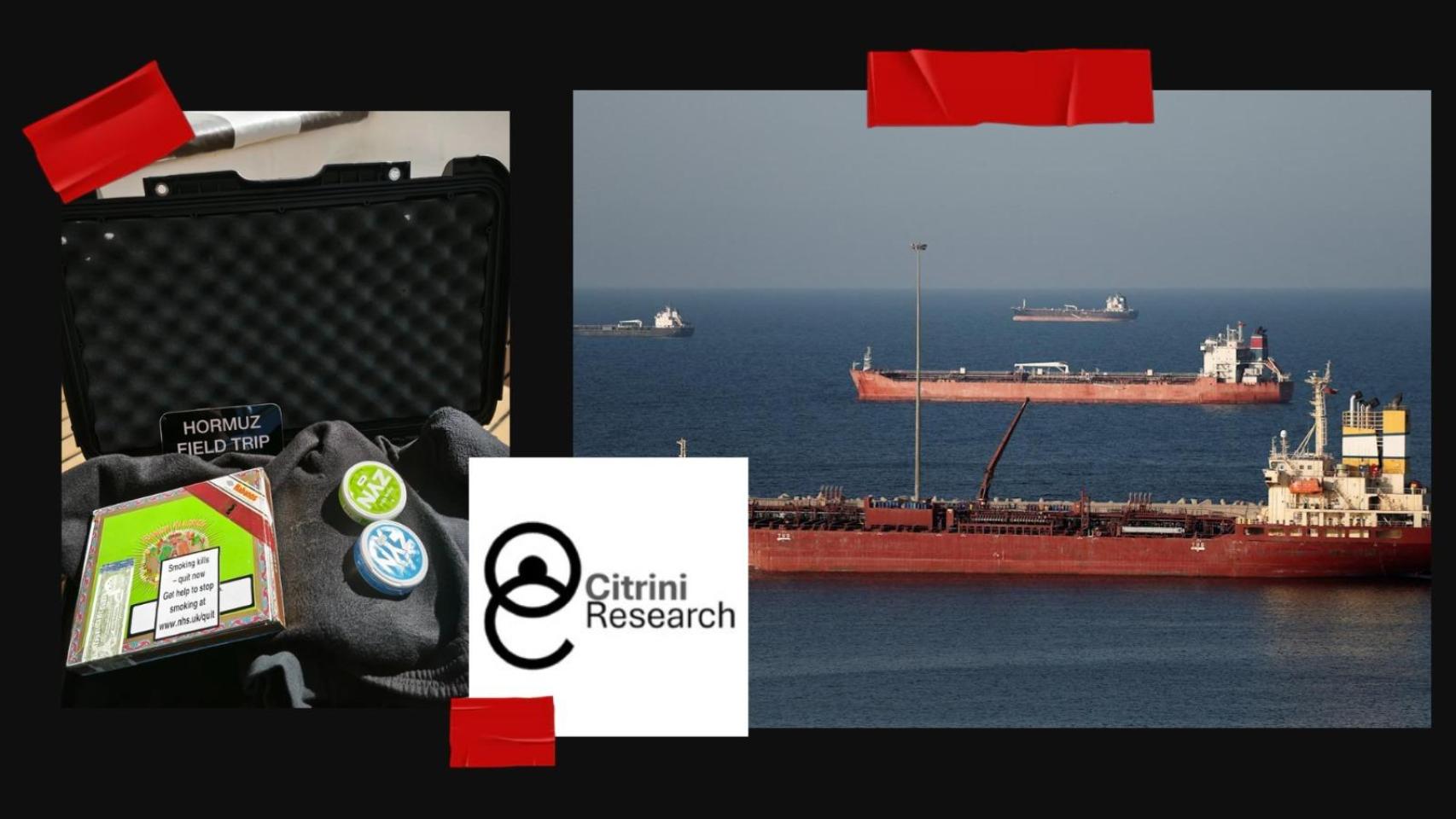 Las imágenes forman parte del informe con el que Citrini Research documentó la misión de su analista en el estrecho de Ormuz.