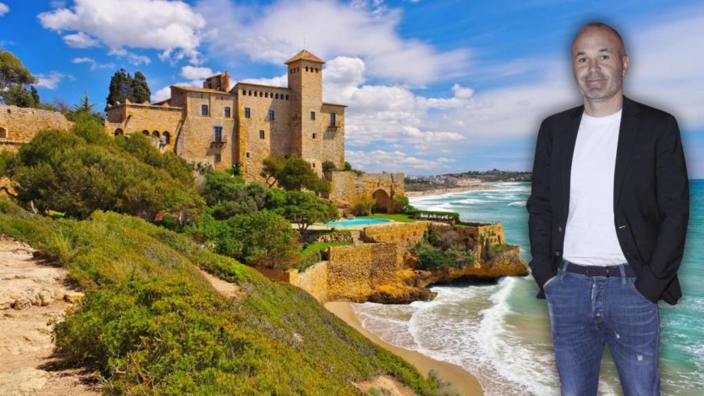 El castillo de Tamarit y Andrés Iniesta en un montaje de elaboración propia.