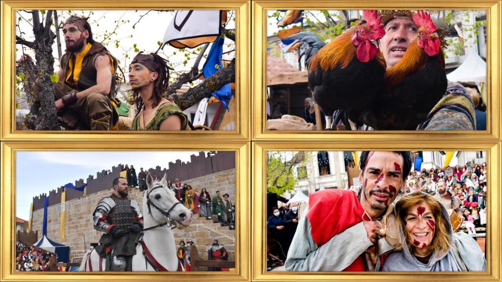 Foto montaje de la feria medieval de Torre de Moncorvo (Portugal).