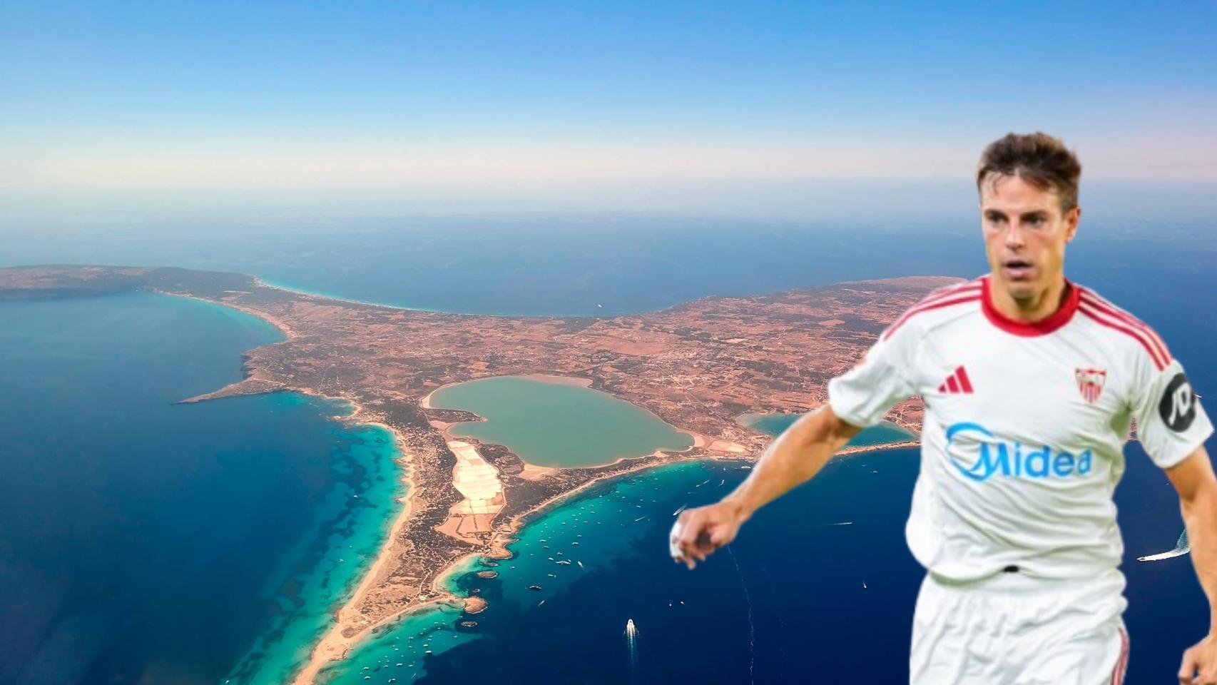 Montaje Cesar Azpilicueta en Formentera.