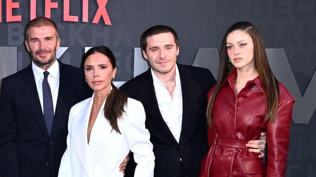 David y Victoria Beckham junto a Brooklyn y Nicola, en 2023.