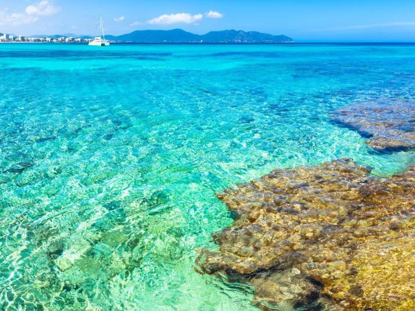 Cala Millor beach, in Son Servera, Mallorca.