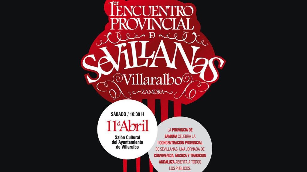 Cartel del I Encuentro de Sevillanas en la provincia de Zamora.