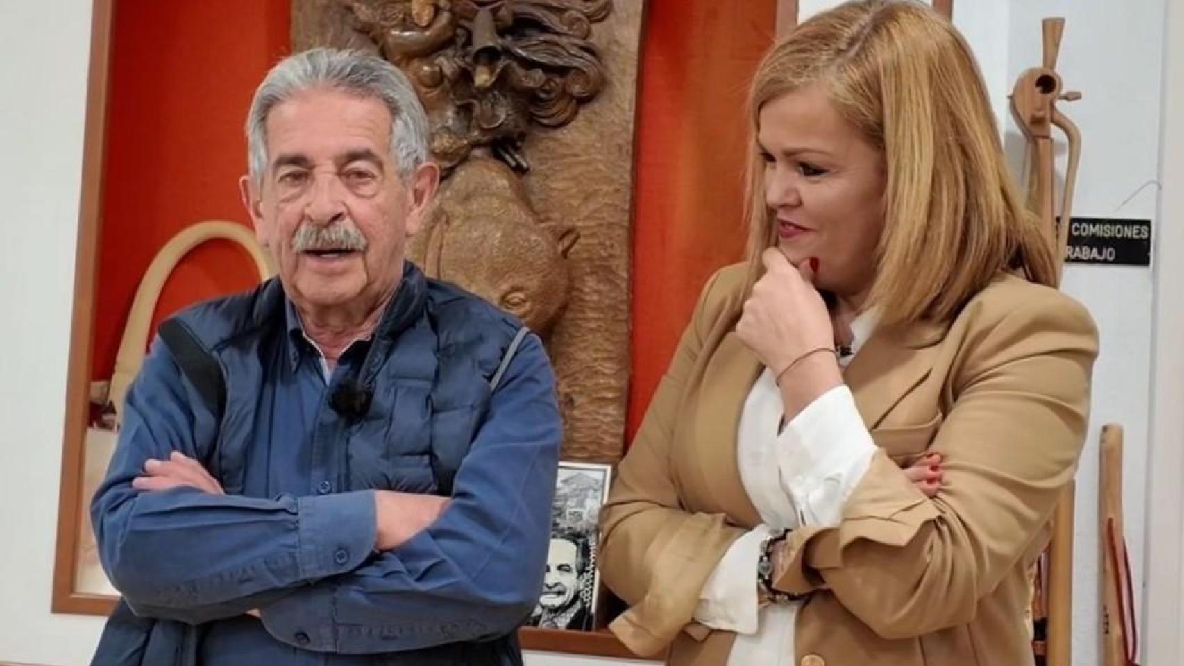 Digna Rivas, alcaldesa de Redondela, con Miguel Ángel Revilla