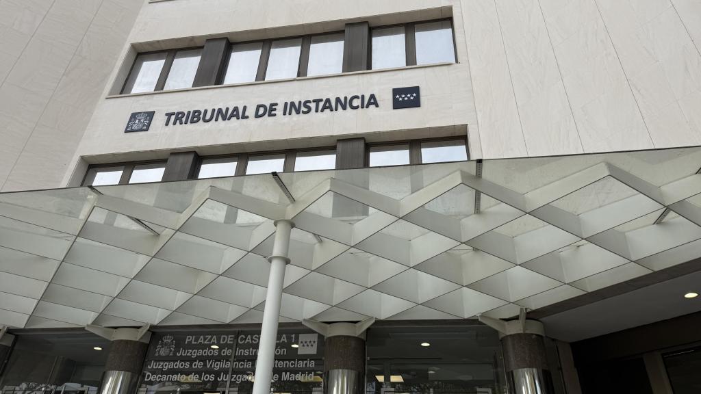 Entrada a los Juzgados de Plaza de Castilla, donde ha declarado Esteban, este jueves.