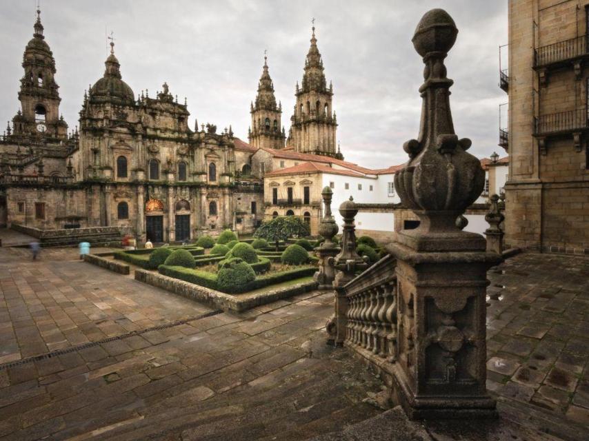 Plaza de María Inmaculada, en Santiago de Compostela.