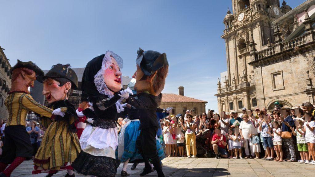 Fiesta de los Cabezudos, en Santiago de Compostela.