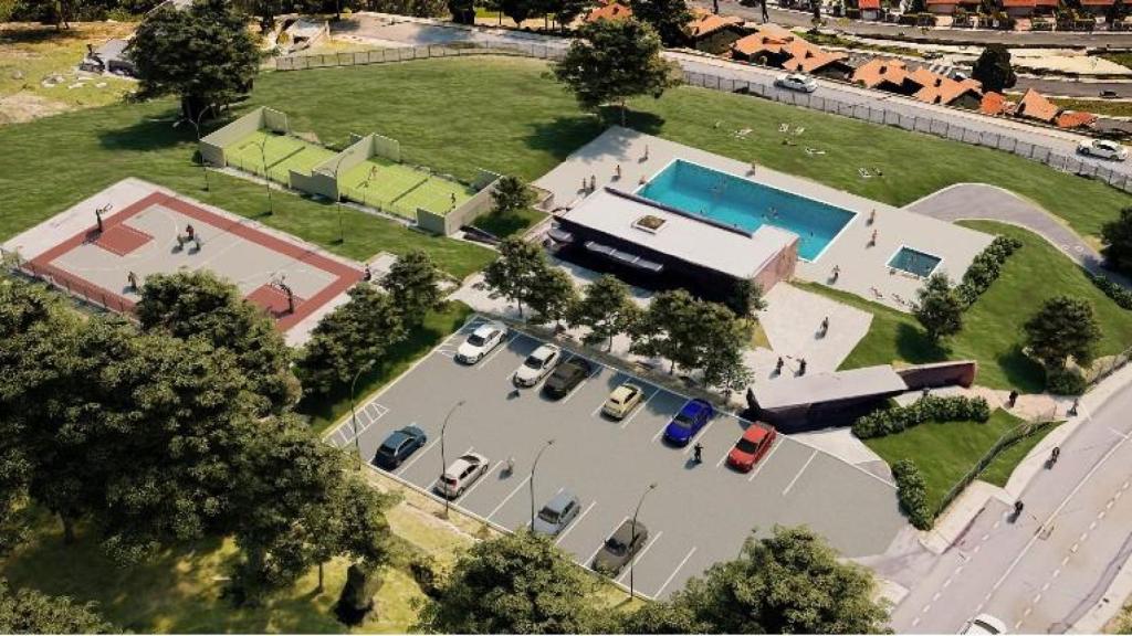 Imagen simulada de la nueva zona deportiva según el proyecto Silvana Residencial Golf.