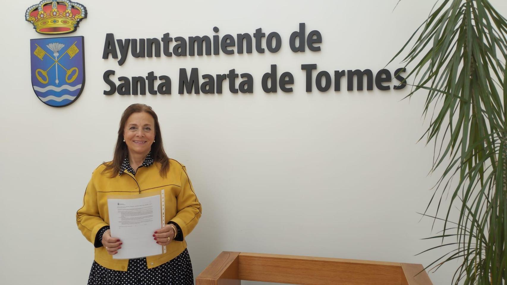 Mari Cruz Gacho, concejala de Bienestar Social del Ayuntamiento de Santa Marta de Tormes.